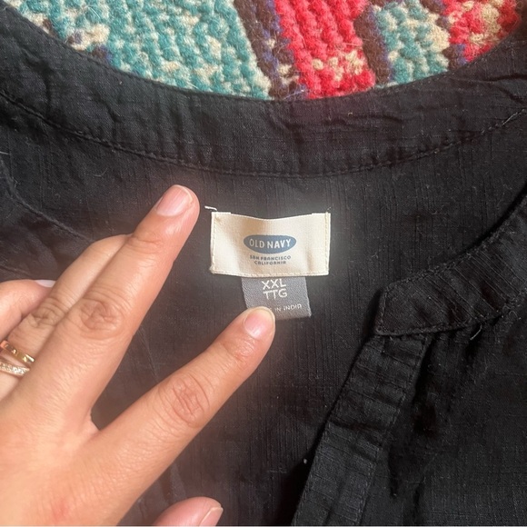 Old navy black button down shirt dress women’s size XXL - Picture 3 of 7